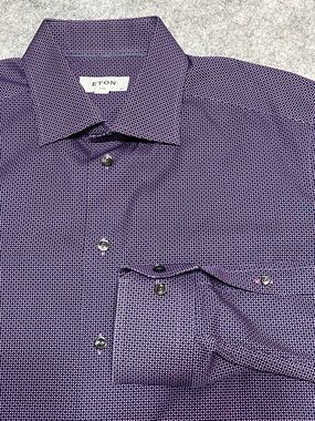 Eton Men's Purple Microdot Dress Shirt